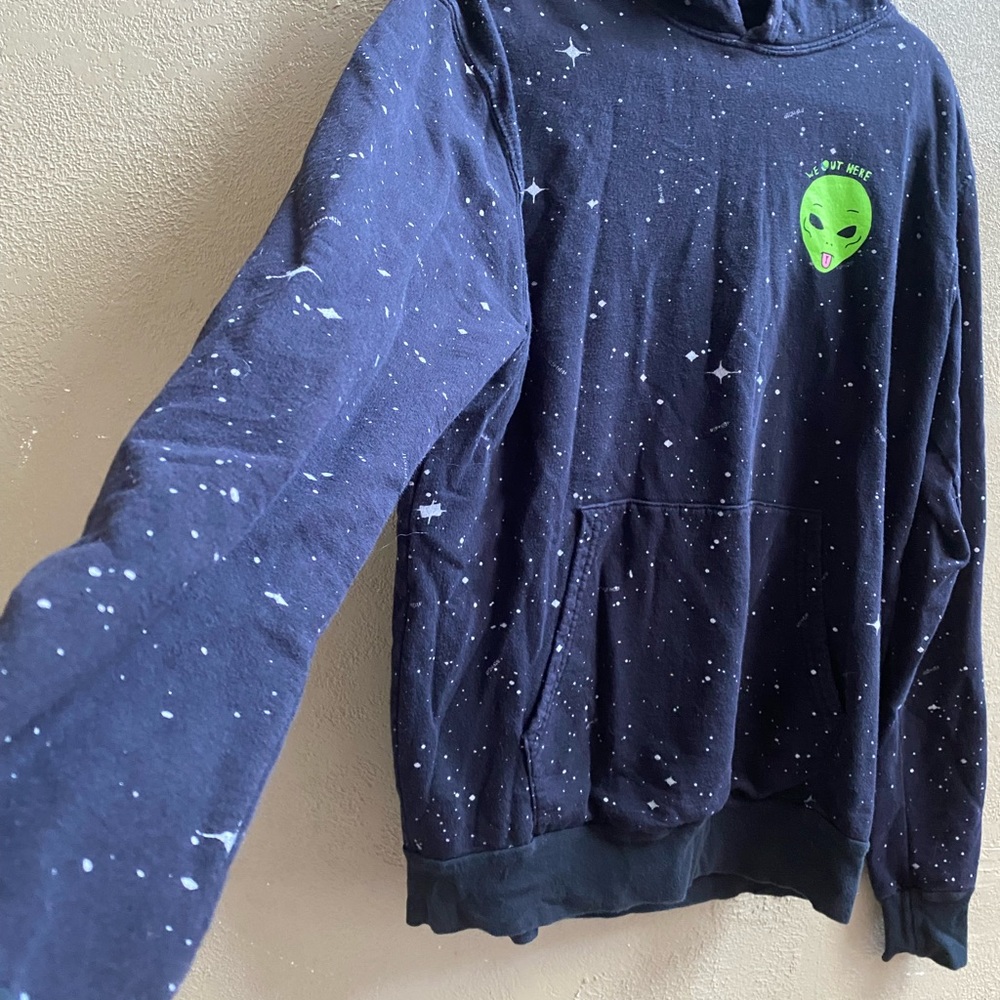 Rip n’ Dip Alien Space Black Hoodie Size Medium
